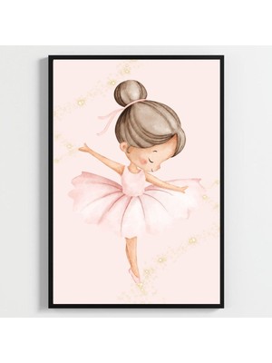 Besay Dans Eden Balerin Çocuk Odası Posteri–dekoratif 3lü Set A2 Çerçevesiz