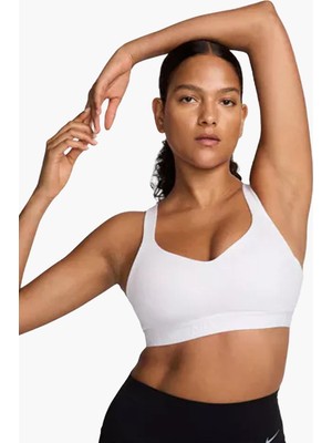 Nike Training Indy Dri Fit High Support Sports Bra Kadın Spor Sütyen Bra Beyaz