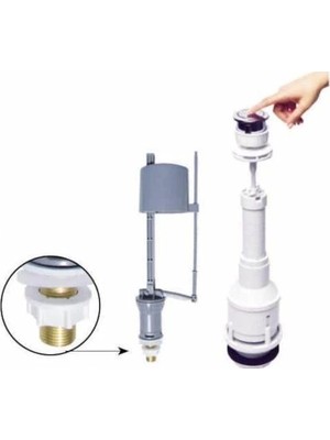 Oska Global Klozet Sifon Basmalı Rezervuar Iç Takım Su Tasarruflu ( Lisinya )