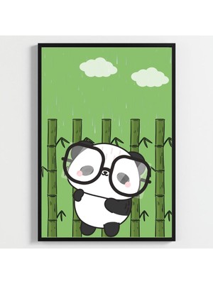 Besay Gözlüklü Dostlar:panda, Koala ve Tilki Çocuk Odası Posteri–dekoratif 3lü Set A3 Çerçevesiz