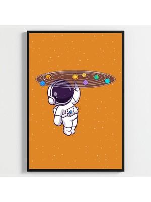 Besay Uzay Yolculuğu Astronot Çocuk Odası Posteri–dekoratif 3lü Set A3 Çerçevesiz