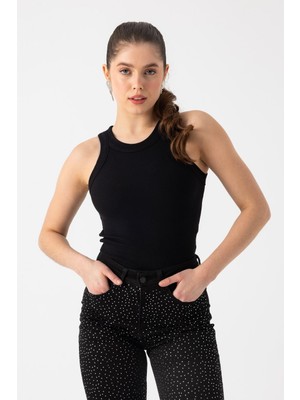 i8 Denim Halter Yaka Basic Atlet