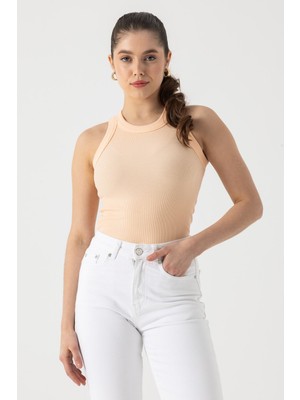 i8 Denim Halter Yaka Basic Atlet