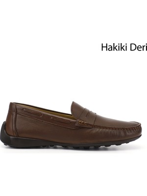 Gönderi(r) Erkek Kahverengi  Rok Hakiki Deri Loafer Ayakkabı
