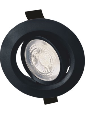 5 Adet Cata Ct 5200 Lal Siyah Kasa 7W Sıva Altı LED Spot Beyaz Işık 6400K