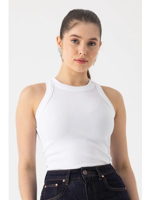 i8 Denim Halter Yaka Basic Atlet