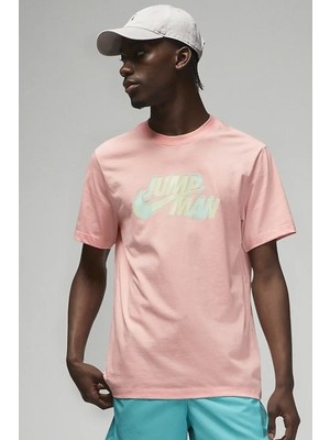 Nike Air Jordan Jumpman Ss Crew Mens  Erkek Günlük Tişört Pembe