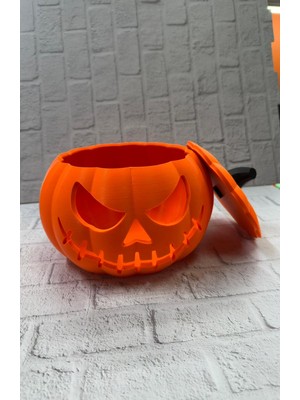 Oska Global Dekoratif Balkabağı Şekerlik 21×15 cm Kapaklı Turuncu Kutu - Lisinya