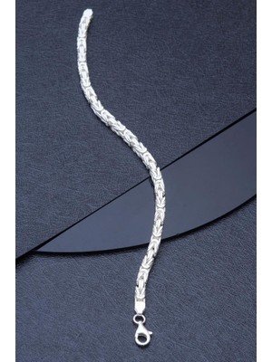 INNUENDO JEWELRY 925 Ayar Gümüş Bizans Erkek Örgü Bileklik