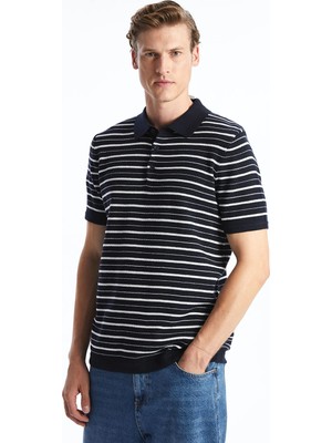 Lc Waikiki Yeni Sezon Polo Yaka Kısa Kollu Çizgili Erkek Triko Kazak