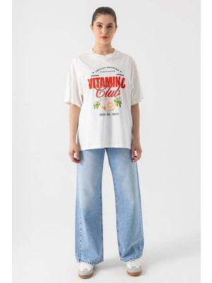 i8 Denim Yırtık Detaylı Wide Leg Jean