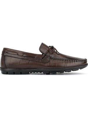 Ziya, Erkek Hakiki Deri Loafer 161423Z42 Kahve