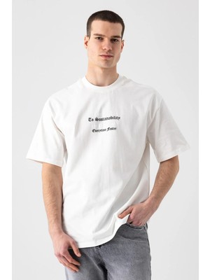 i8 Denim Baskılı T-Shirt