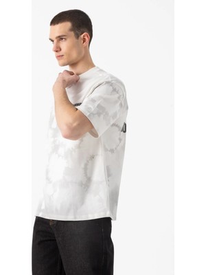 i8 Denim Batik Desen Baskılı T-Shirt