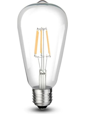 Cata 8W Edison Rustik LED Ampul E27 3000K Günışığı Filament Dekoratif Lamba 950 Lm