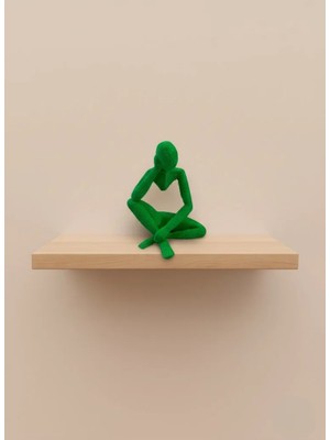 My Best Store Minimal Insan Figürü Biblo Yeşil Ev ve Ofis Dekoru
