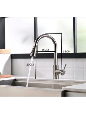 ESHOME Flora Floke Bataryası Sipiralli Inox Eviye Bataryası