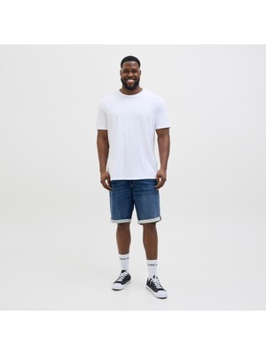 Jack & Jones Büyük Beden Normal Kesim Denim Sort - Rick