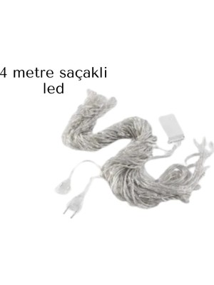 My Best Store Saçaklı 4 Metre Perde LED