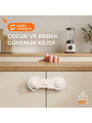 Miningaa 2 Adet Çok Amaçlı Bebek ve Çocuk Güvenlik Kilidi - Pratik Çekmece, Dolap ve Beyaz Eşya Kilidi