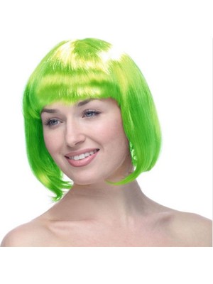 My Best Store Yeşil Küt Peruk Saç