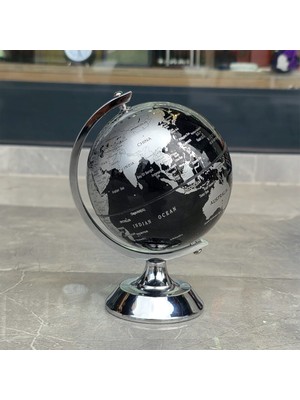 Oska Global Metal Ayaklı Siyah Dünya Küresi