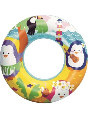 Oska Global Sevimli Hayvanlar Desenli Çocuk Deniz Simidi (3-6 Yaş)