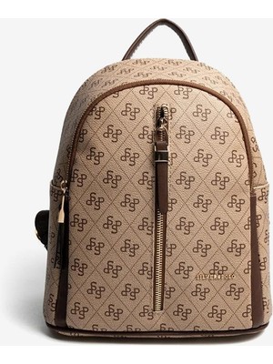 Silver & Polo Silver Polo  Kadın  SP901-M178 Sılver Polo Sırt Çantası Koyu Bej-Kahve