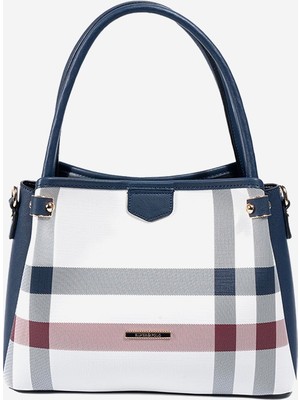 Silver & Polo Silver Polo  Kadın  SP1254-MK3 Sılver Polo El Çantası Beyaz-Lacivert