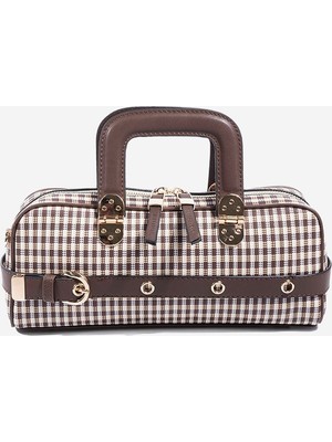 Silver & Polo Silver Polo  Kadın Omuz Çantası SP1258-M191 Sılver Polo El Çantası Kahve Sarı-Kahve