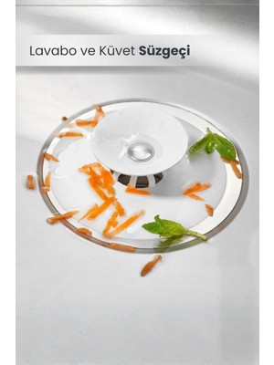 Orvila Lavabo ve Küvet Tıkacı Lavabo Süzgeçi Su Tıkacı