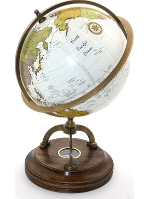 Oska Global Pirinç Pusulalı Dünya Küresi