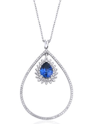 Makdis Pırlanta 2.00 Karat Safir Pırlanta Kolye