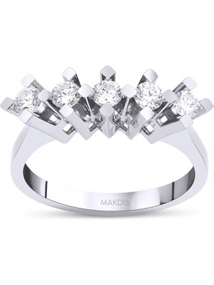 Makdis Pırlanta 0.45 Karat Beştaş Pırlanta Yüzük