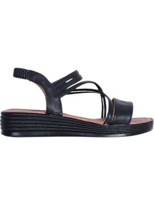 Moda Ayakkabı 153 Ortopedik Cilt Kadın Sandalet Ayakkabı
