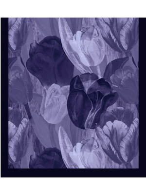 Şehr-i Şal Şehri Şal Bambu Kraş Şal 6198 Lacivert