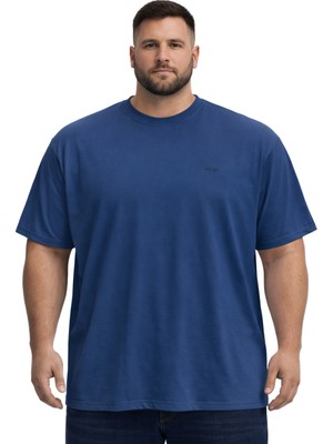 Battal Moda Battalmoda Erkek Büyük Beden Marin Basic Kısa Kollu Tişört 3xl-4xl-5xl-6xl-7xl-8xl