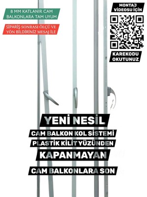 Aluwand Metal Cam Balkon Kollu Sistem Mekanizması Eloksal Renk 0-162 cm Ebatlarla Kolay Montaj