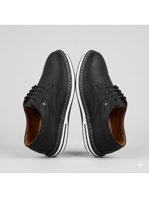 Kindep Içi Jel Taban Bağcıklı Günlük Erkek Ayakkabı Siyah