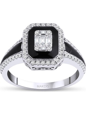 Makdis Pırlanta 0.45 Karat Baget Pırlanta Yüzük