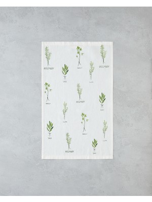 English Home Sinople Pamuk Kurulama Bezi 30X50 cm Beyaz - Yeşil