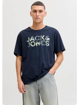 Jack & Jones Jack&jones 12288536 Jjejeff Logo Tee 0 Yaka Kısa Kol Tsh