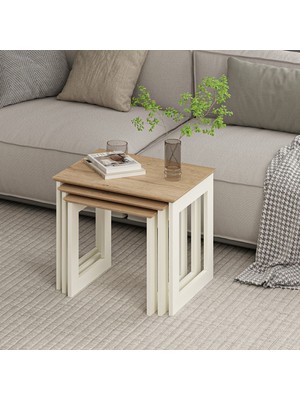 Minar Marlo Yan Sehpa 3lü-Aytaşı-Derin Sepet