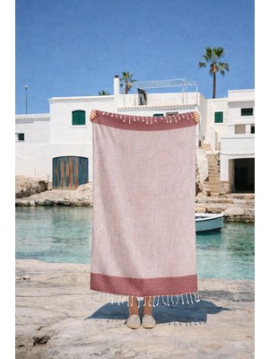 İrya Mia %100 Pamuk Peştemal Bordo 90x170