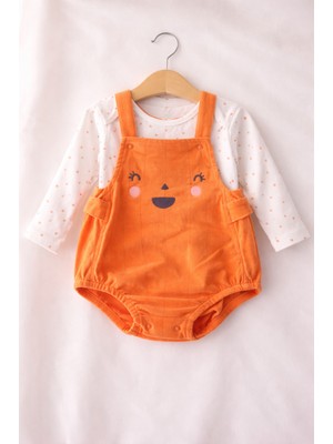Kokoro Mother & Baby Bebek Salopet Takım – Uzun Kollu Body & Sevimli Nakışlı Tulum Set