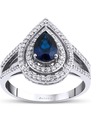 Makdis Pırlanta 1.30 Karat Safir Pırlanta Yüzük