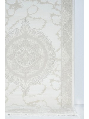 Estiva Home Krem Beyaz Premium Bambu Halı – Antialerjik, Kaymaz Tabanlı Modern Salon Halısı (4m² / 6m²)