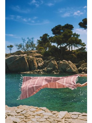 İrya Tılsım %100 Pamuk Peştemal Pembe 90x170