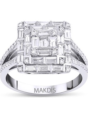 Makdis Pırlanta 1.40 Karat Baget Pırlanta Yüzük