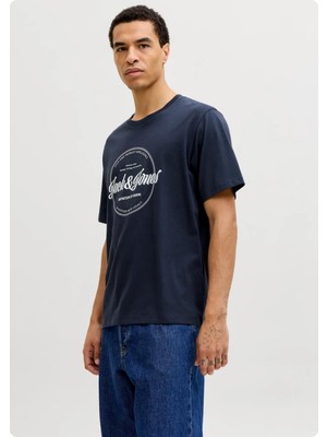 Jack & Jones Jack&jones 12290417 Jjedover Denım Tee 0 Yaka Kısa Kol Tsh